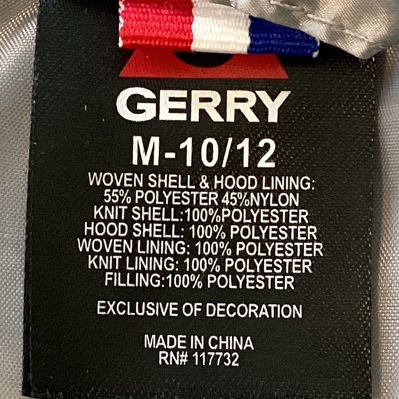 Gerry Gray Blue Hooded Jacket w/ zip up pockets thumb holes - Picture 6 of 6